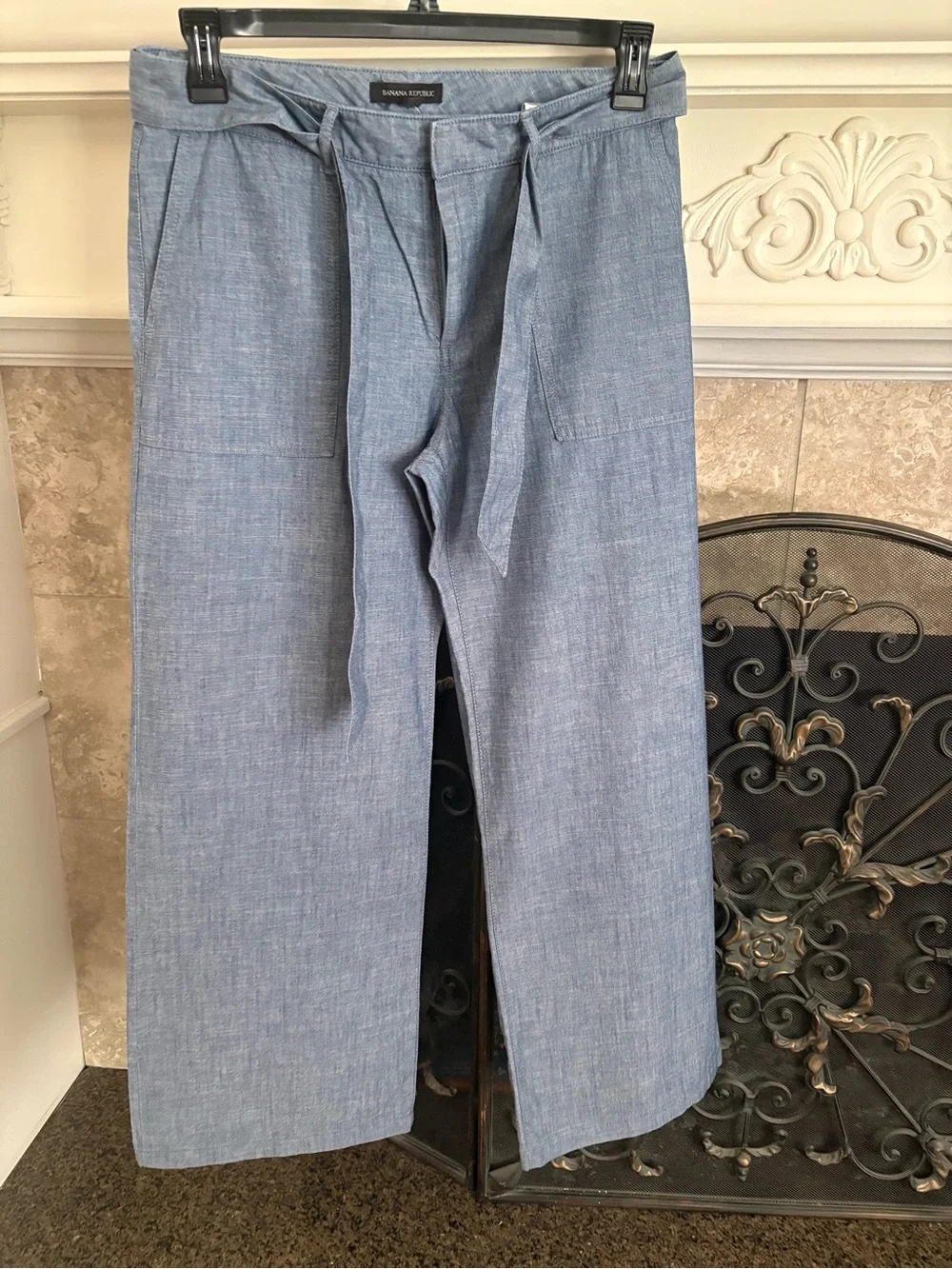Comfort Fit Light Blue woman’s Linen-Blend Pants